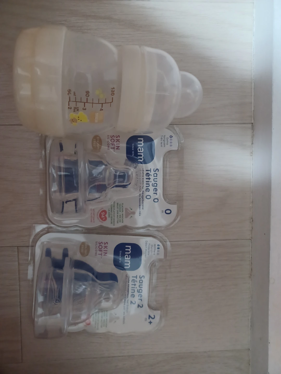 マム 哺乳瓶と交換用乳首セット   4 本