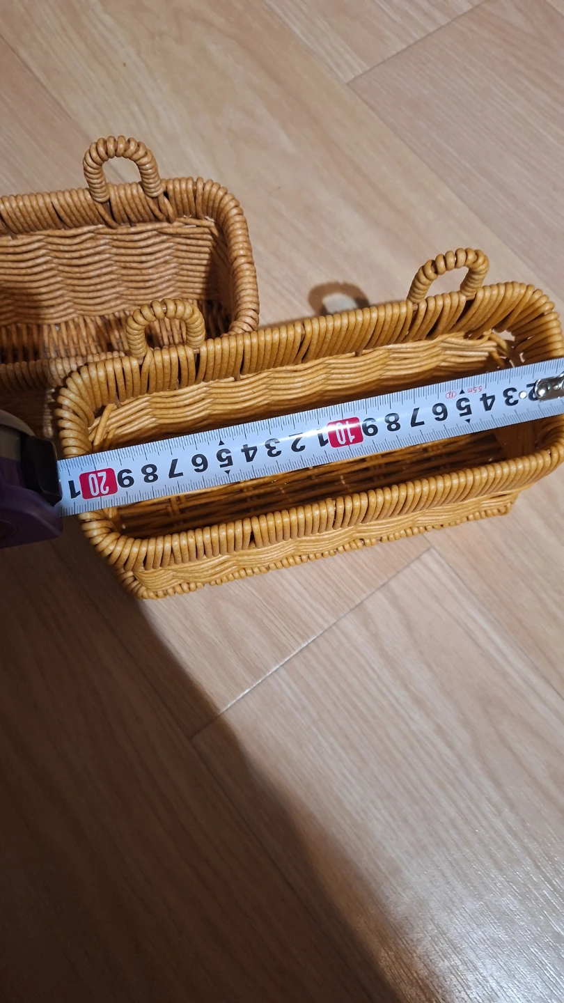 ラタン風 収納バスケット 3個セットの写真3枚目