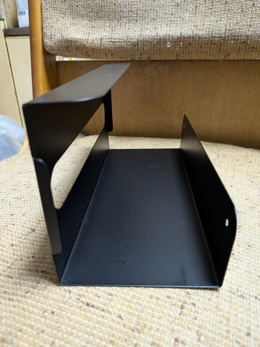 スチール製ティッシュケース ブラックの写真2枚目