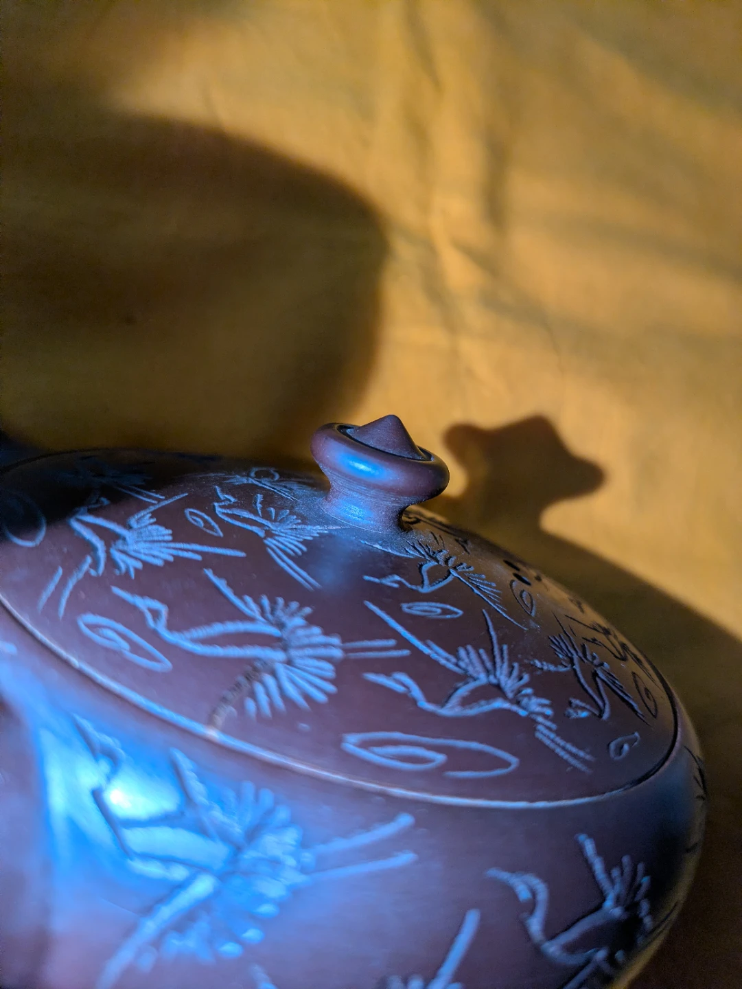 急須 茶器 鶴模様 陶器 常滑焼の写真5枚目