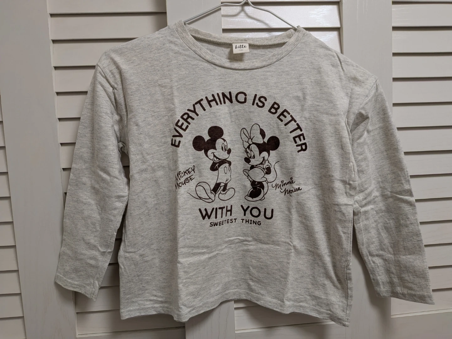ミッキー&ミニー 長袖Tシャツ 120cm