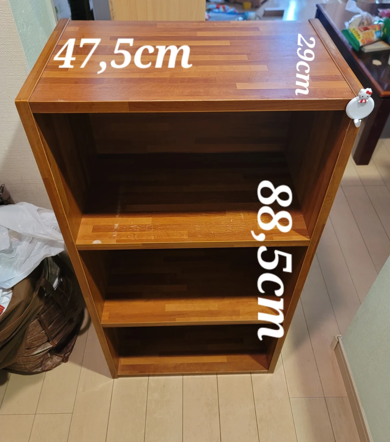 木製オープンシェルフ 3段 ナチュラル