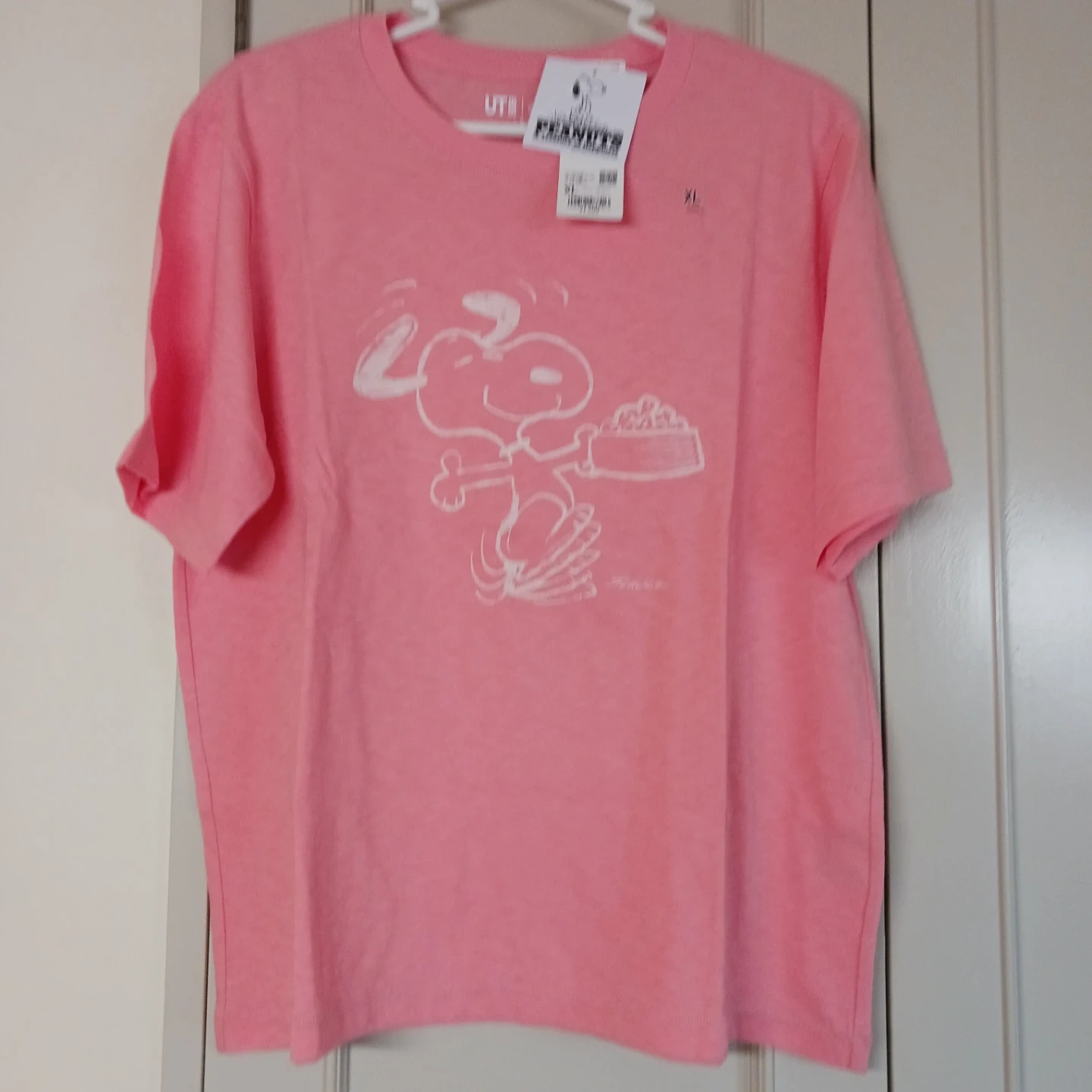 ユニクロ UT ピーナッツ ピンク XL