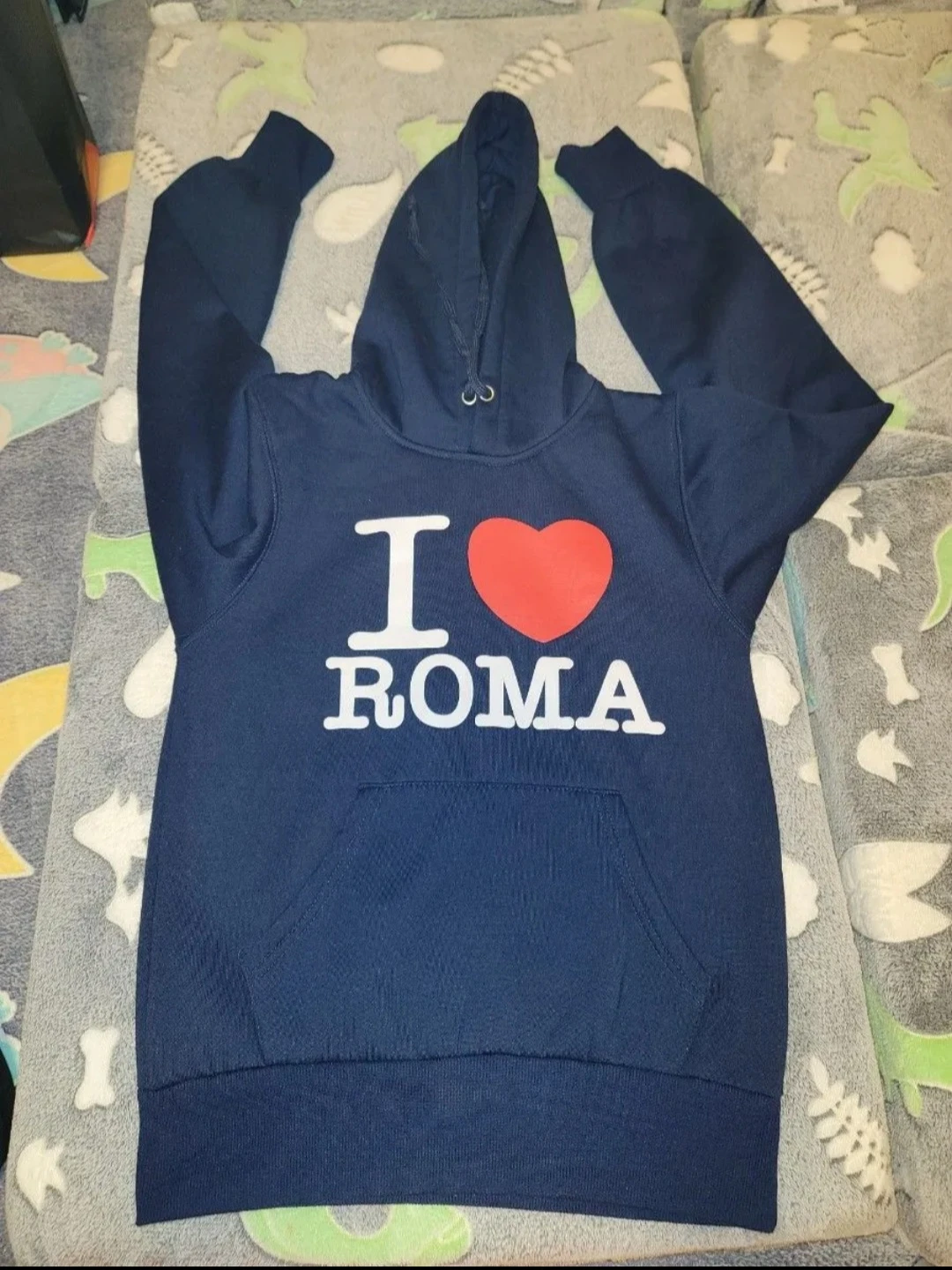 I LOVE ROMA パーカー ネイビー Sサイズの写真4枚目