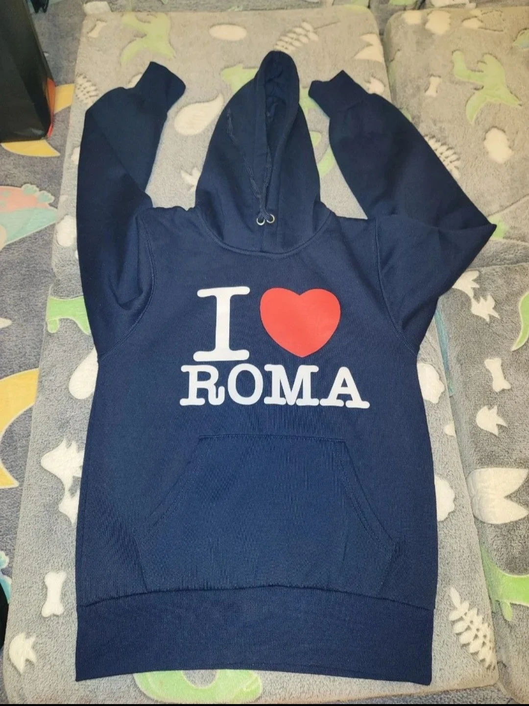 I LOVE ROMA パーカー ネイビー Sサイズの写真4枚目