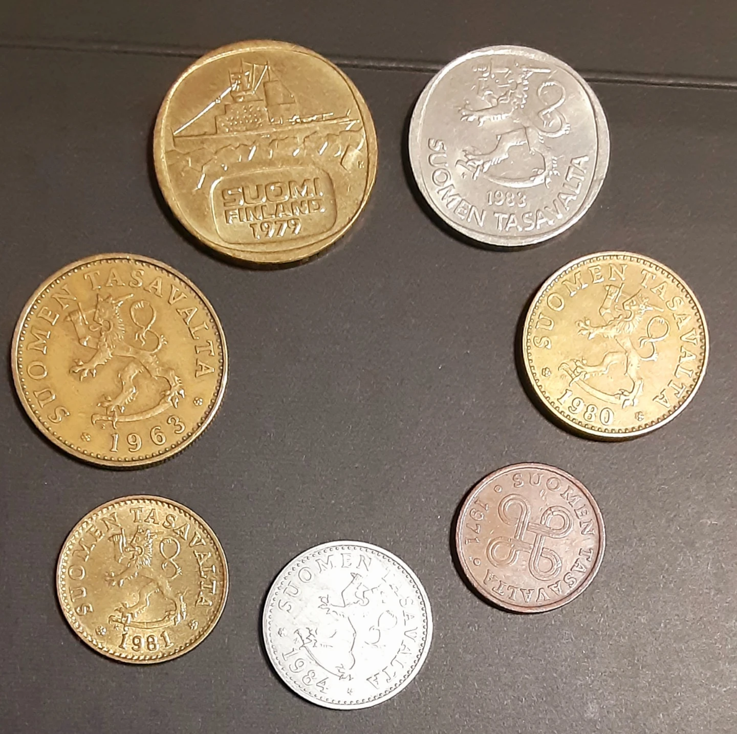 フィンランド旧硬貨マルカ15枚まとめて