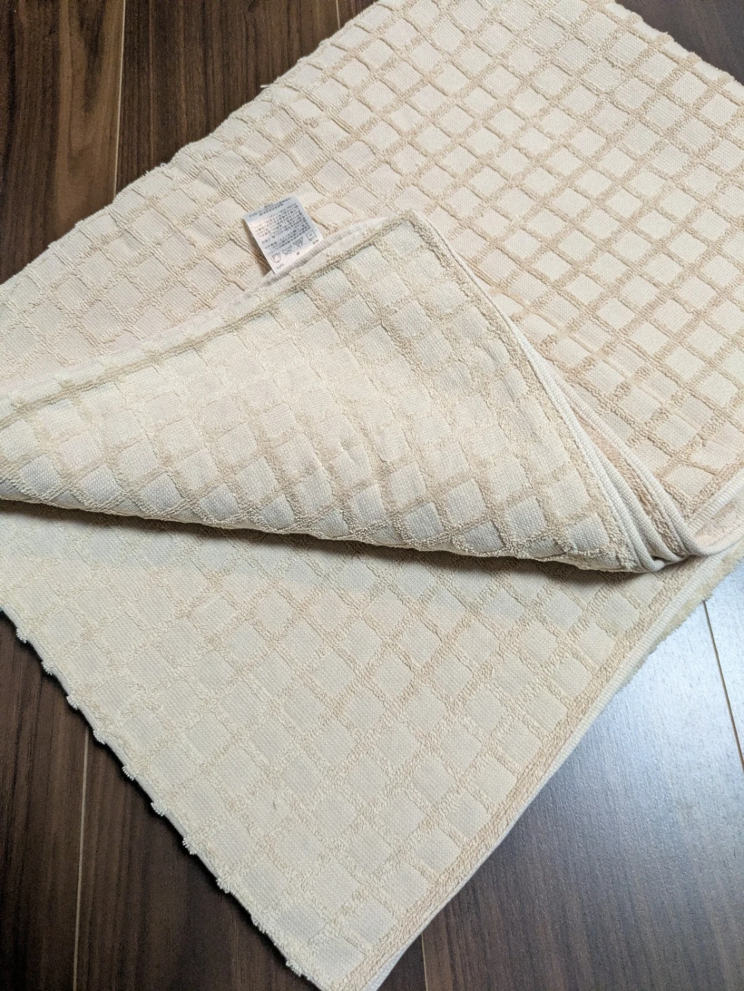 無印良品 MUJI タオルケット ワッフル 生成り 毛布 ブランケットの写真2枚目