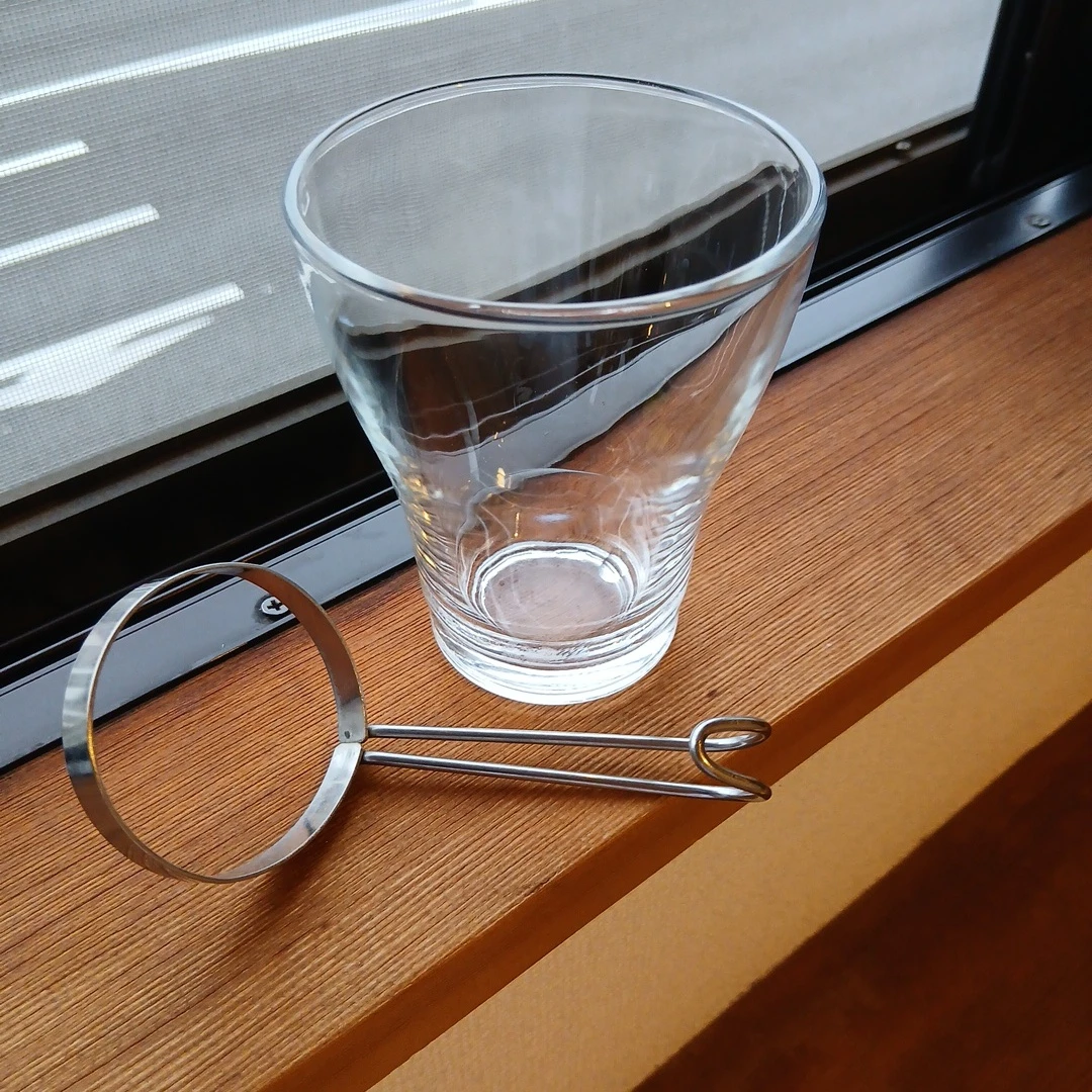 耐熱ガラスカップ ステンレスホルダー付き9個までありますの写真3枚目