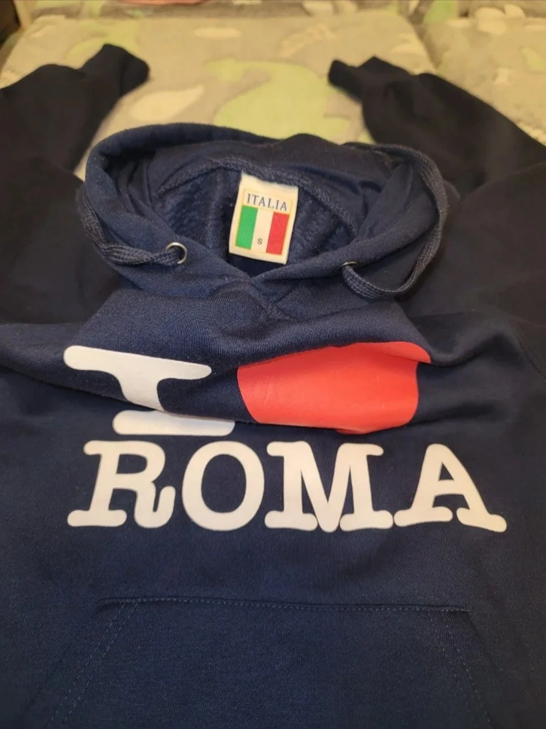 I LOVE ROMA パーカー ネイビー Sサイズの写真5枚目