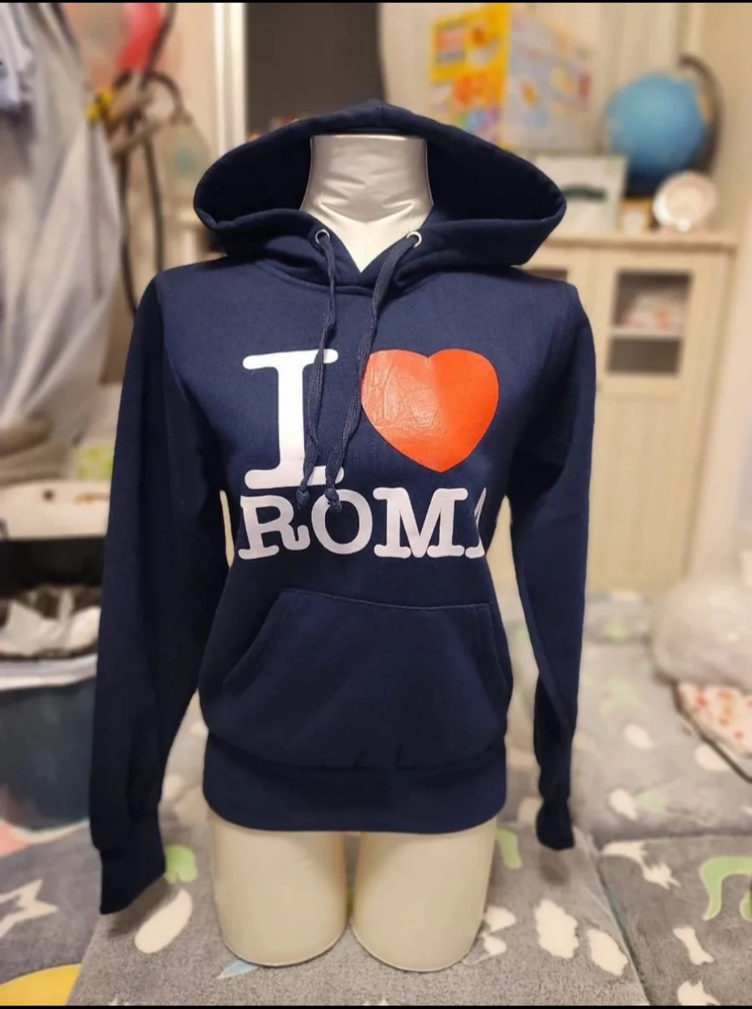 I LOVE ROMA パーカー ネイビー Sサイズ
