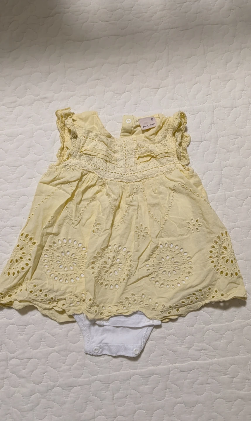 プティマイン ロンパース 70cm イエロー