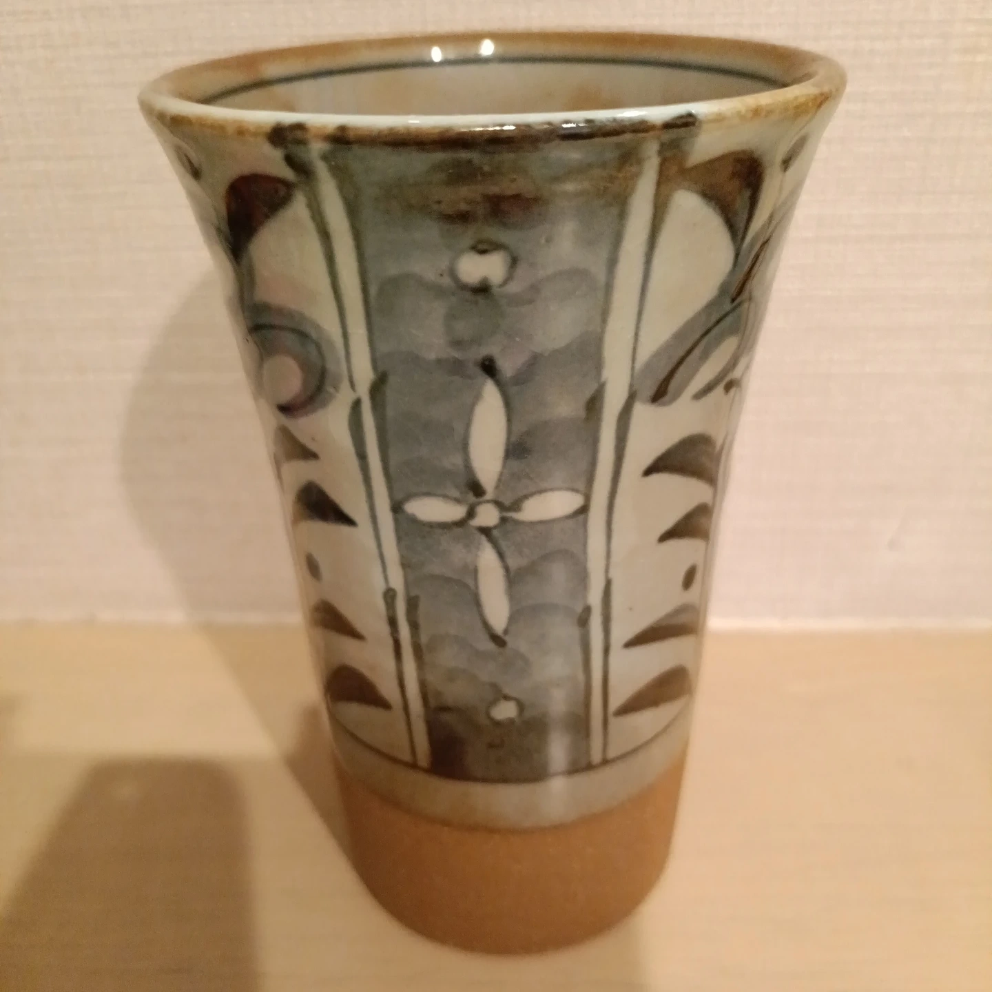 和風ビアグラス 陶器 手描き模様