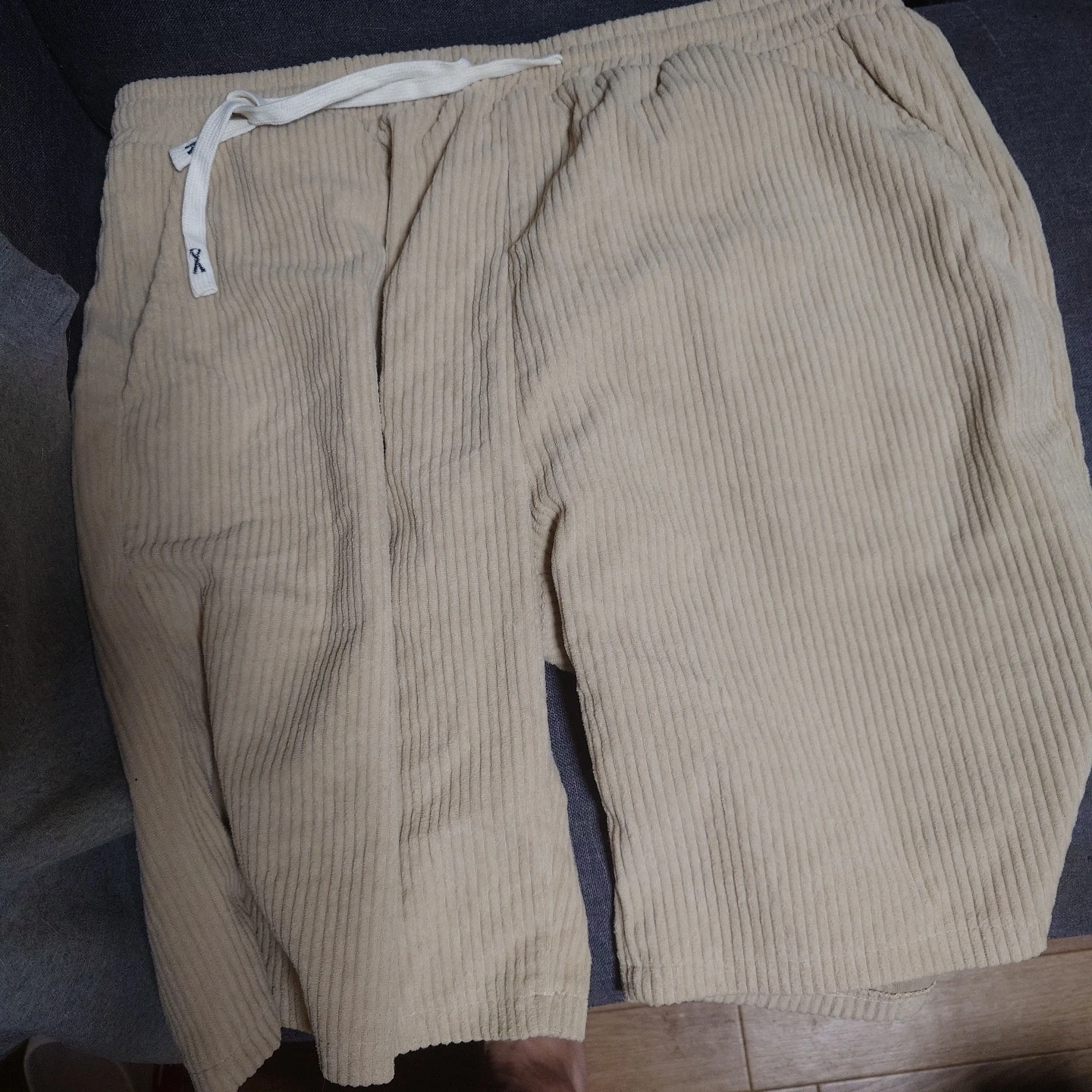 コーデュロイ ハーフパンツ ベージュ