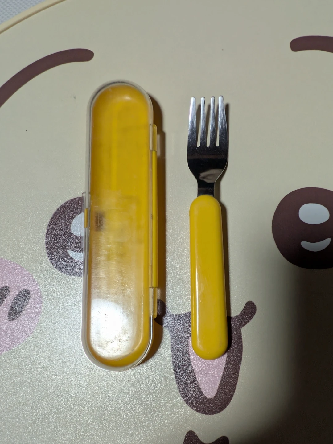 子供用 フォーク ケース付き イエロー