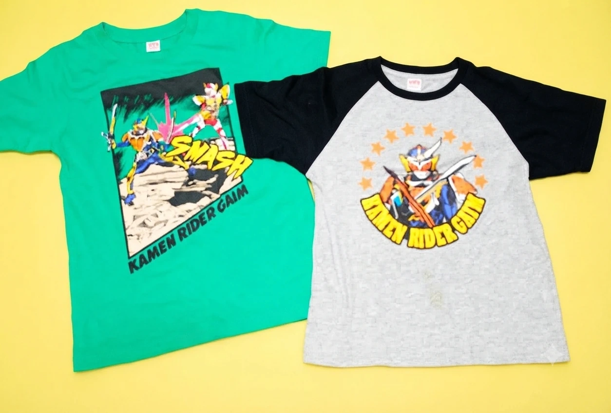 仮面ライダー鎧武 グリーンTシャツとオマケのTシャツセット キッズ 130cm