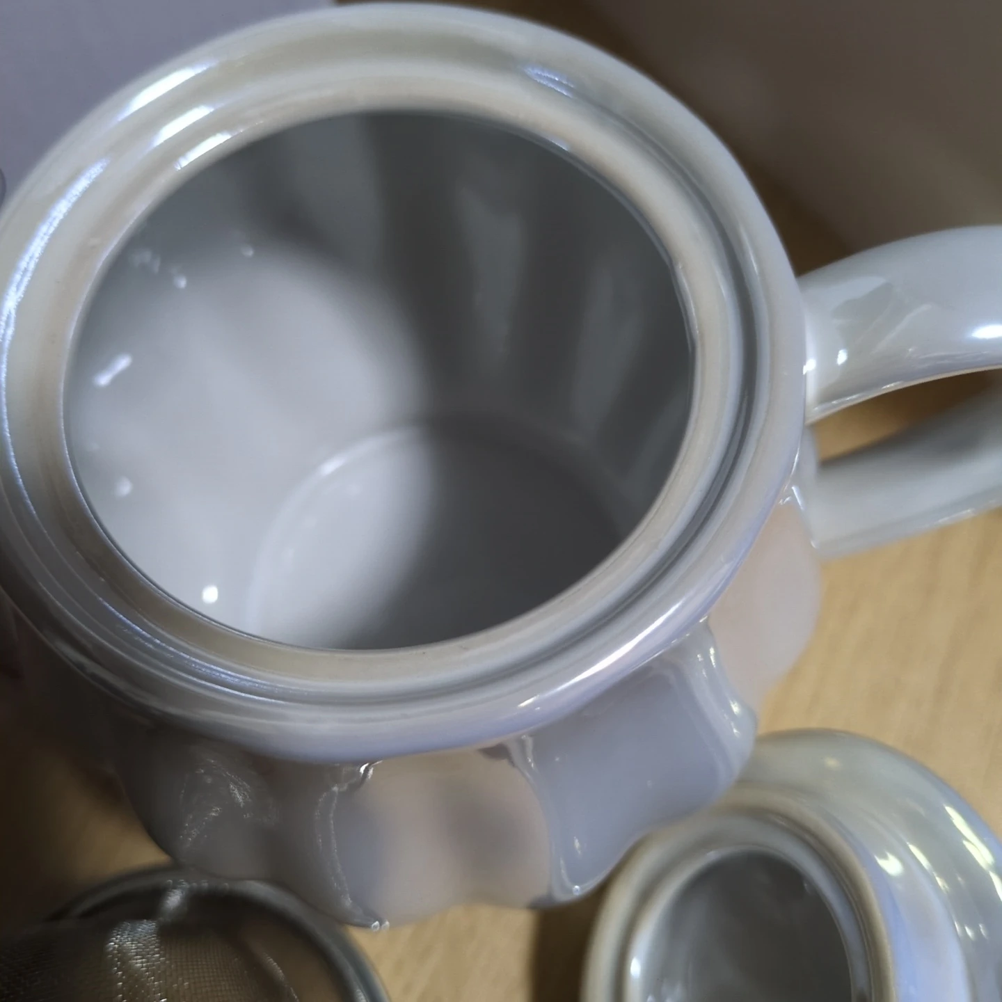 ティーポット ウェーブ 500ml ホワイトの写真3枚目