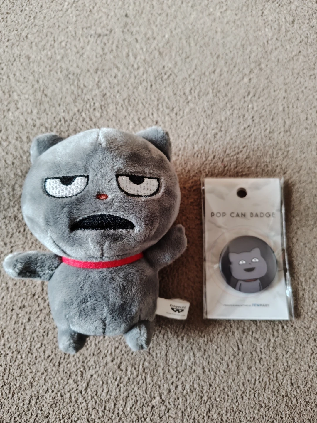 わるめのねこ ぬいぐるみ 缶バッジ セット