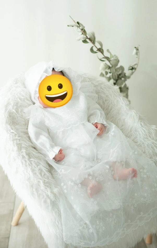 セレモニードレス ベビードレス 帽子付きの写真4枚目