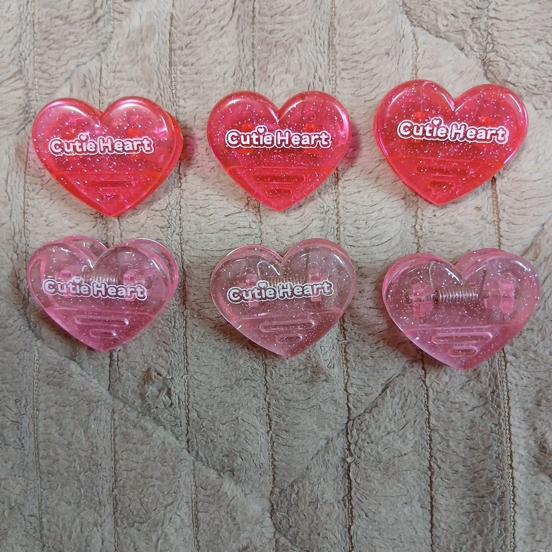 Cutie Heart ヘアクリップ 6個セット