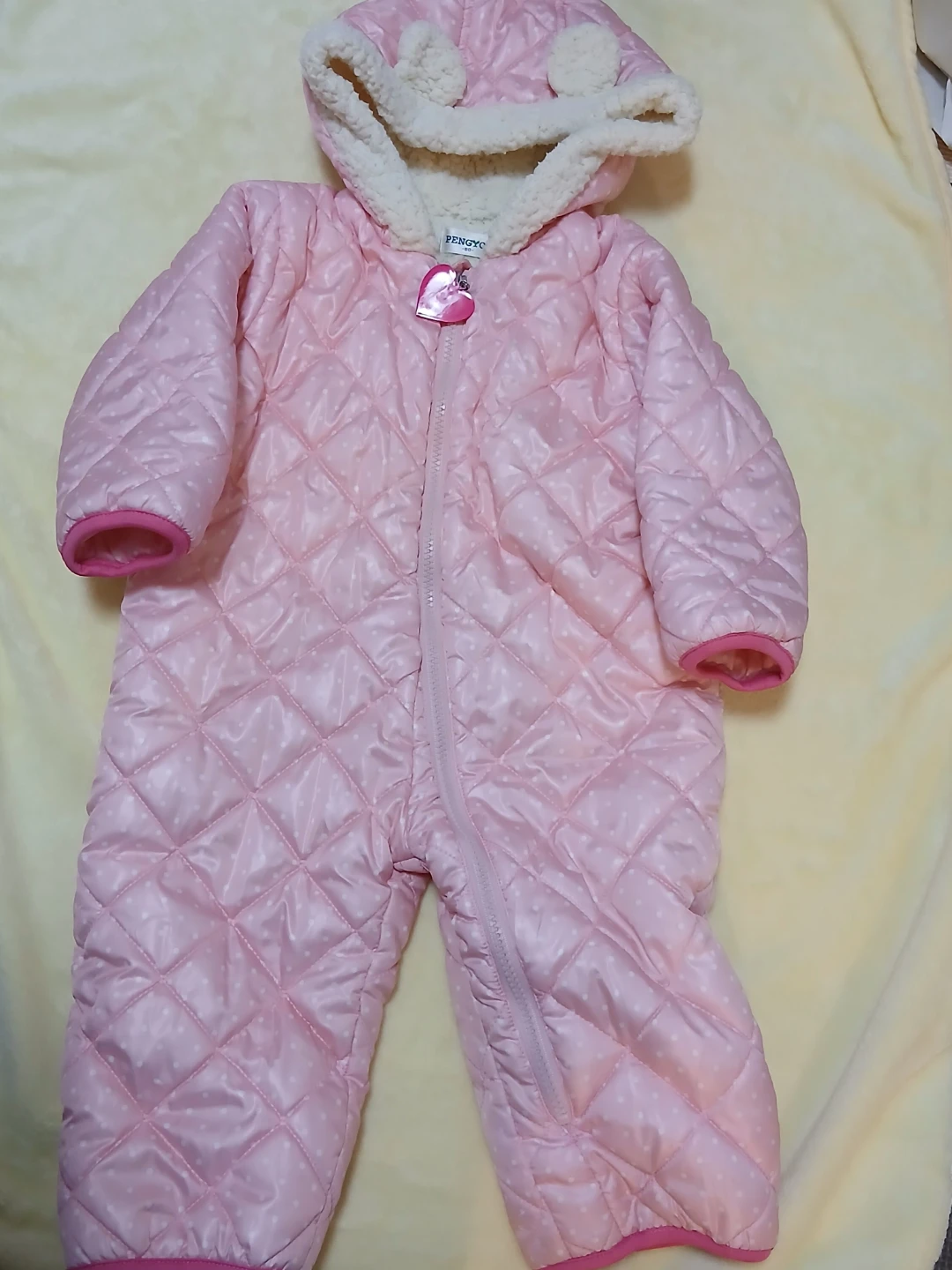 PENGYOU 中綿ジャンプスーツ ピンク 80cm