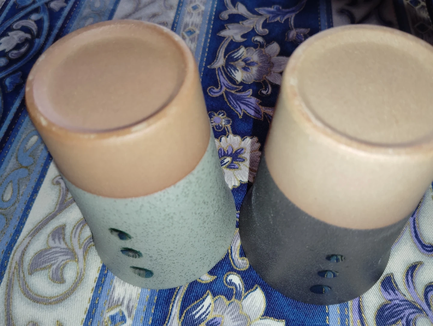 2層の差異 ペア タンブラー セット 和モダン 陶器ドット柄の写真5枚目