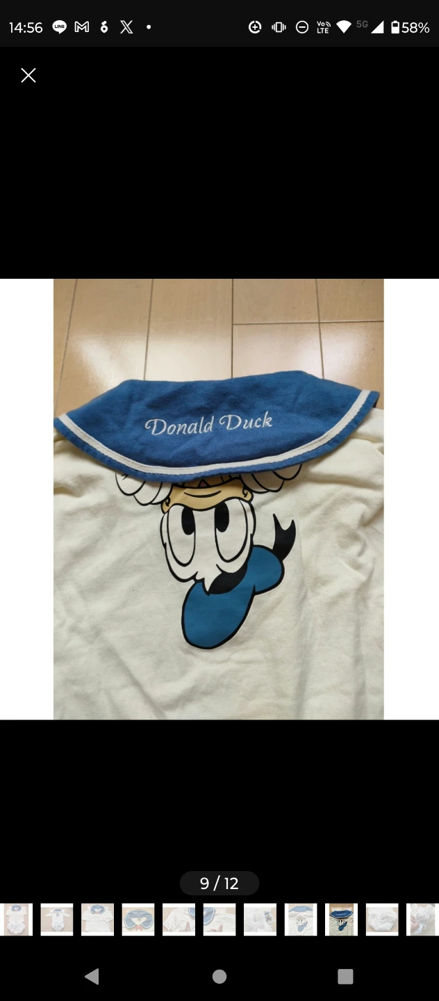 ディズニーランド購入★ドナルド　コスチューム　ドナルドダックセットアップ　ドナルドダックファンキャップの写真6枚目