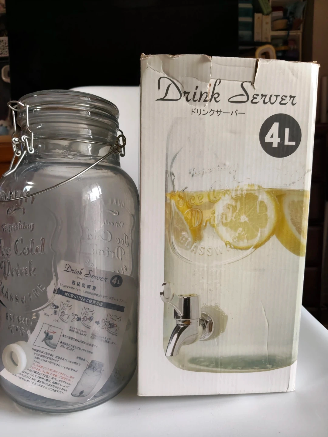 ガラス ドリンクサーバー 4L