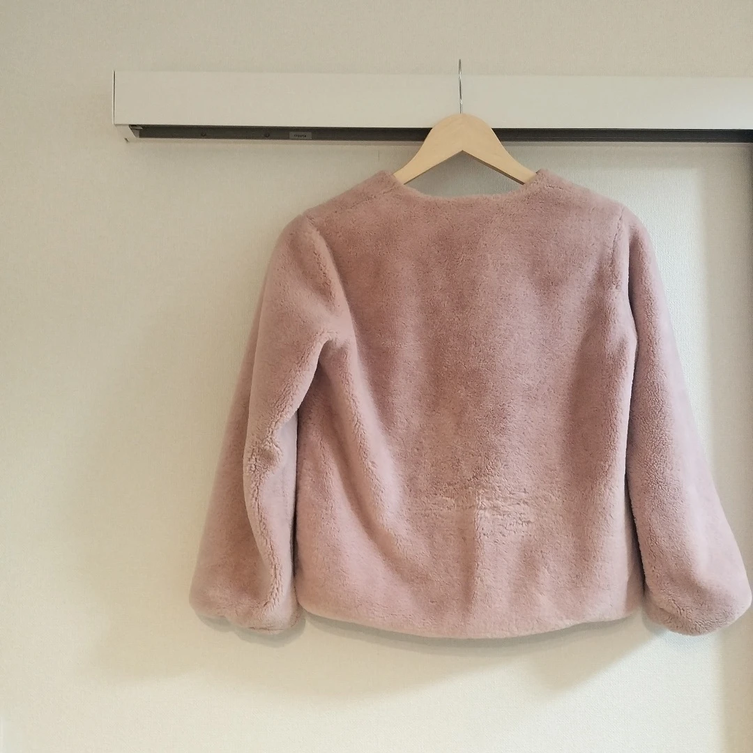 SHIPS ファーコート ピンク 140cmの写真2枚目