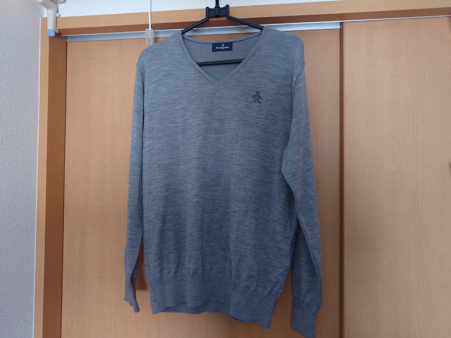 Munsingwear マンシングウェア Vネックニット グレー L