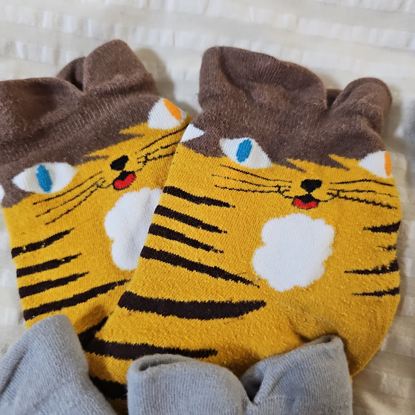 猫デザイン ソックス 4足セットの写真2枚目