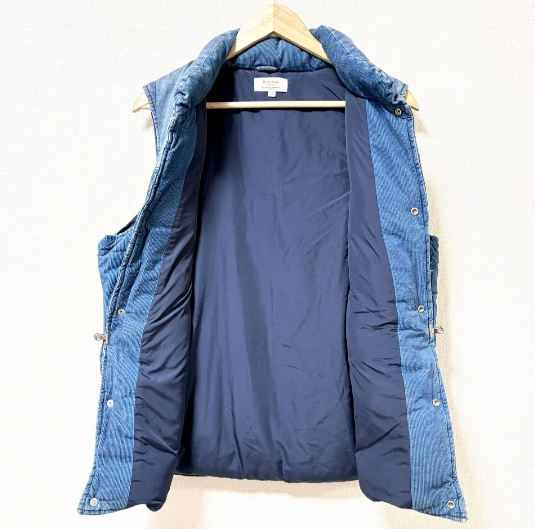 In'crewsive】インクルーシブ 中綿 ベスト デニム コーデュロイの写真3枚目