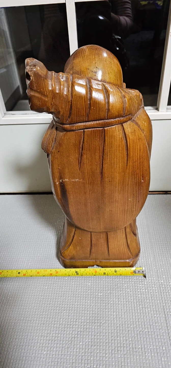 木彫り 布袋様 置物 縁起物の写真3枚目