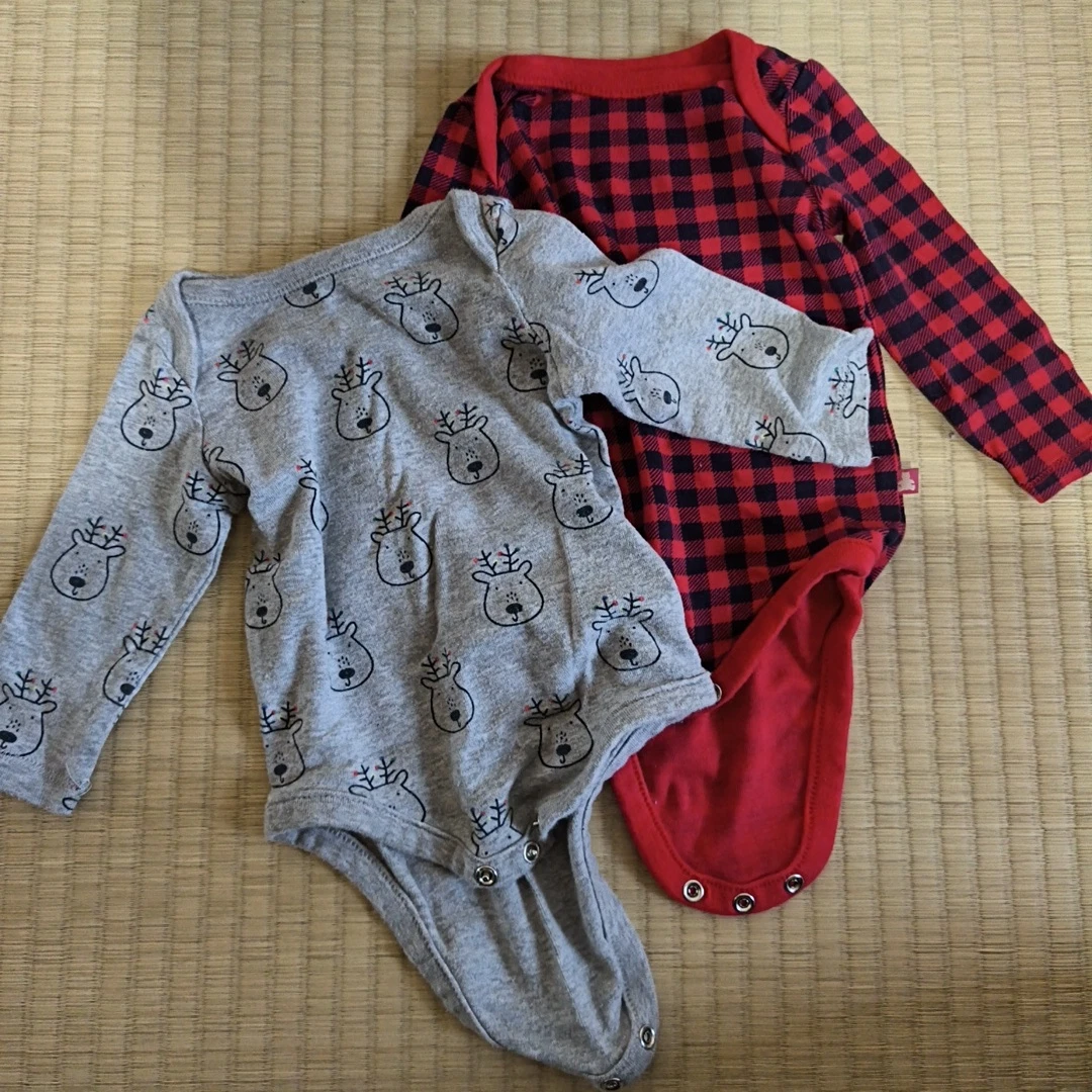 ベビー ロンパース 2枚セット 長袖