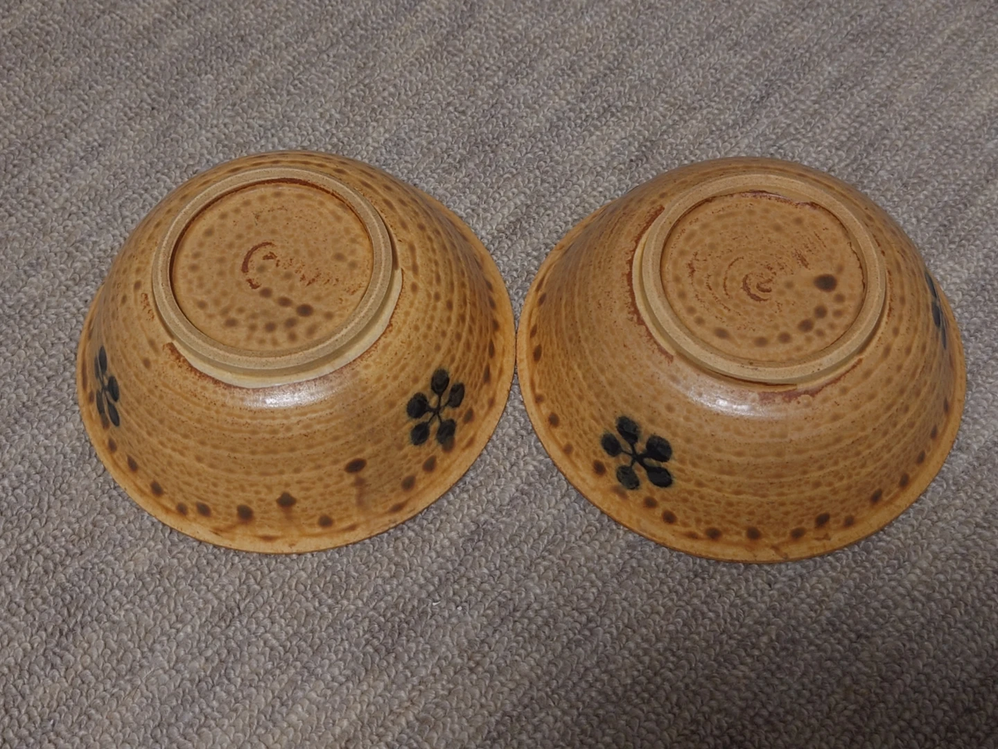 小鹿田焼風 陶器の小鉢 2個セットの写真2枚目