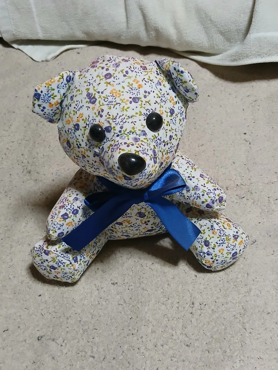 花柄テディベア ぬいぐるみ