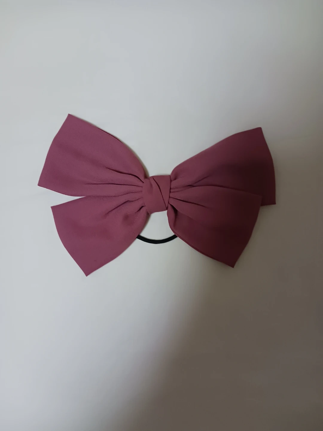 新品✨😍✨大きめリボン ヘアゴム くすみピンク