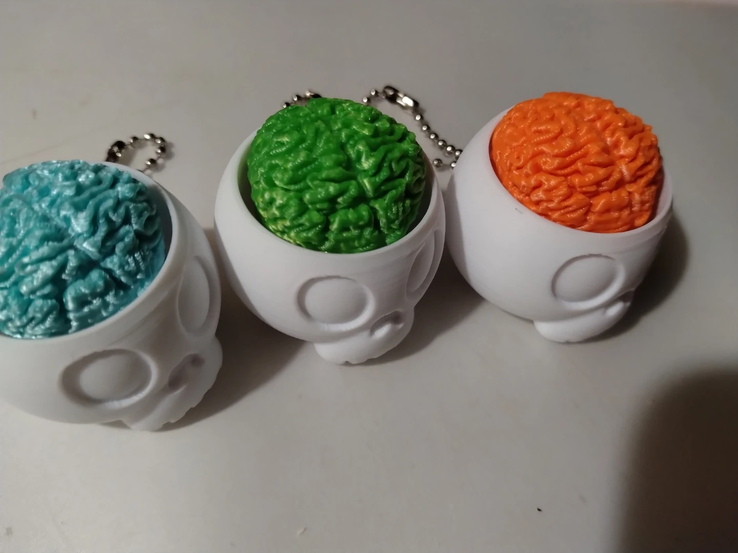 骸骨 脳みそ キーホルダー 3個セット