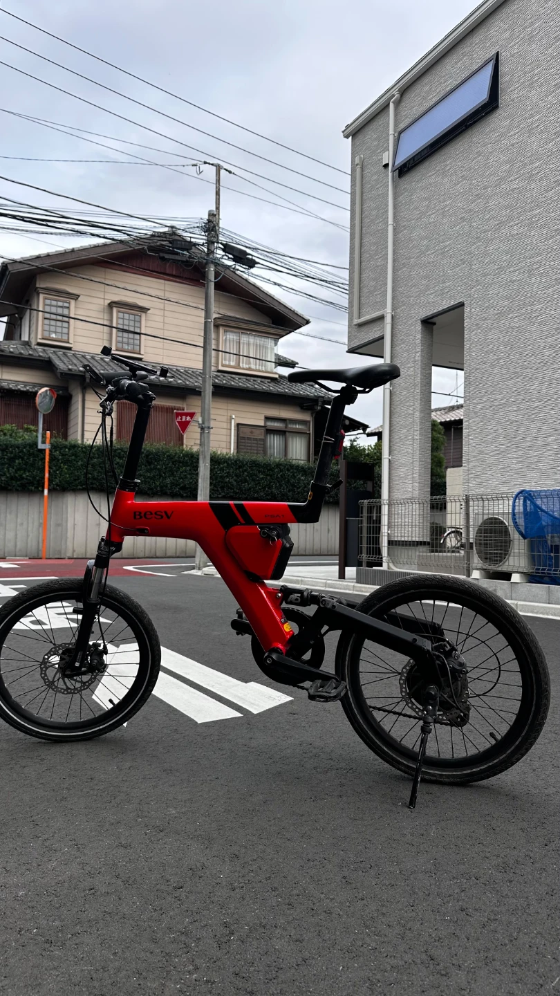 BESV PSA1 電動アシスト自転車 レッド 充電器・鍵付きの写真5枚目