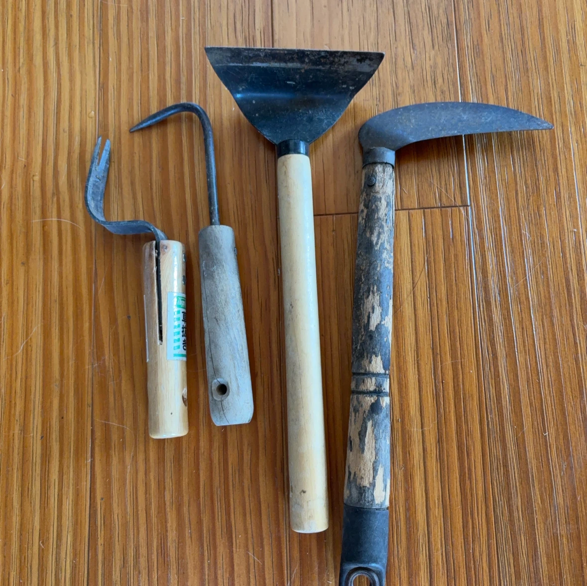 園芸用 草抜き・鎌・熊手 4点セット