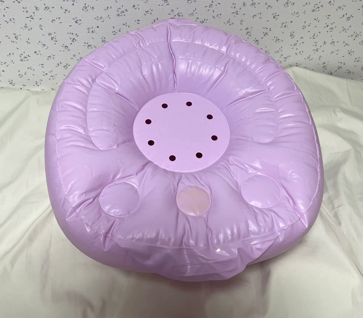 リッチェル ふかふかベビーチェア バスチェア ピンク パープルの写真3枚目