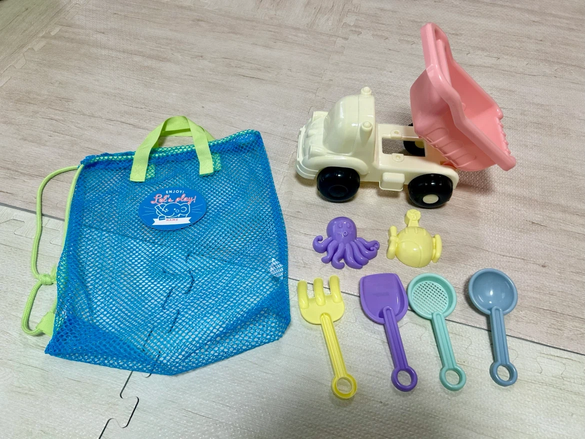武蔵小杉★新品未使用★お砂場セット ダンプカー 新品メッシュバッグ付きの写真7枚目