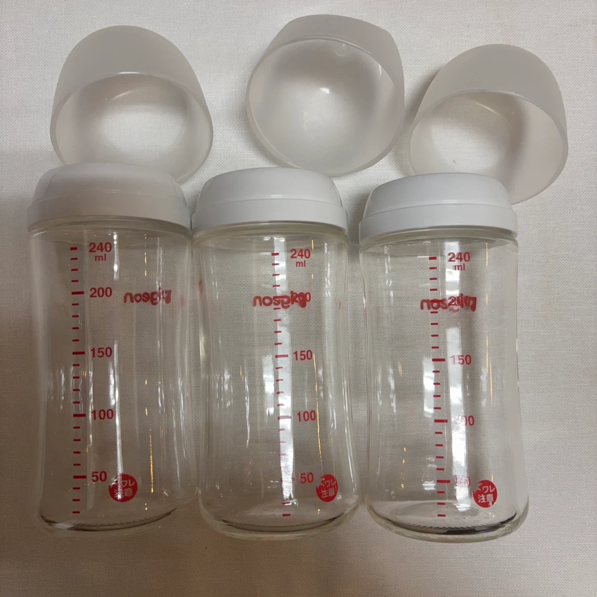 ピジョン 耐熱ガラス 哺乳瓶 240ml 3本セットの写真4枚目