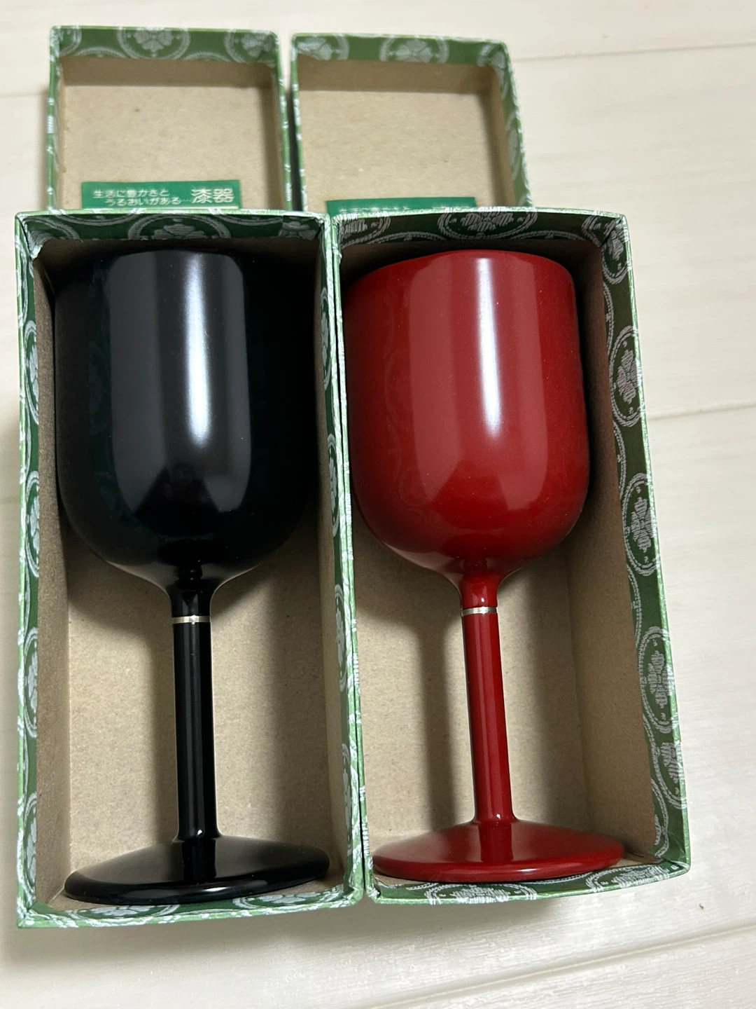 【新品】会津漆器 ワイングラス ペアセット 大塚漆器店 うるし塗装 参考7千円の写真2枚目