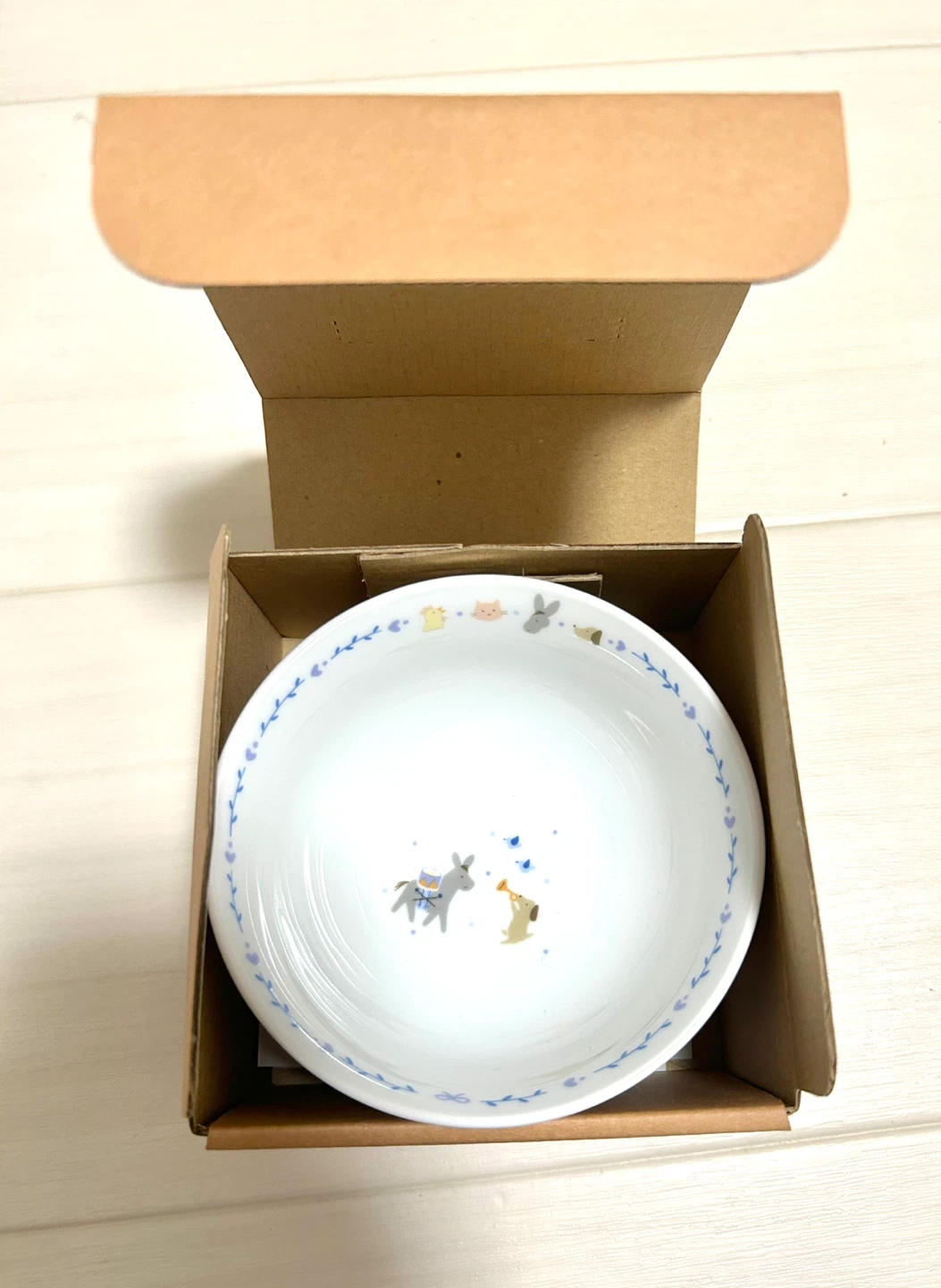 【新品未使用】NARUMI ナルミ ブレーメン 飯茶碗 ブルー 子供用食器 箱付き