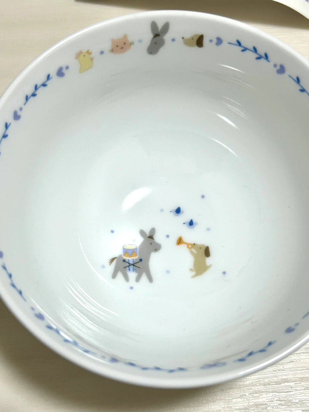 【新品未使用】NARUMI ナルミ ブレーメン 飯茶碗 ブルー 子供用食器 箱付きの写真8枚目