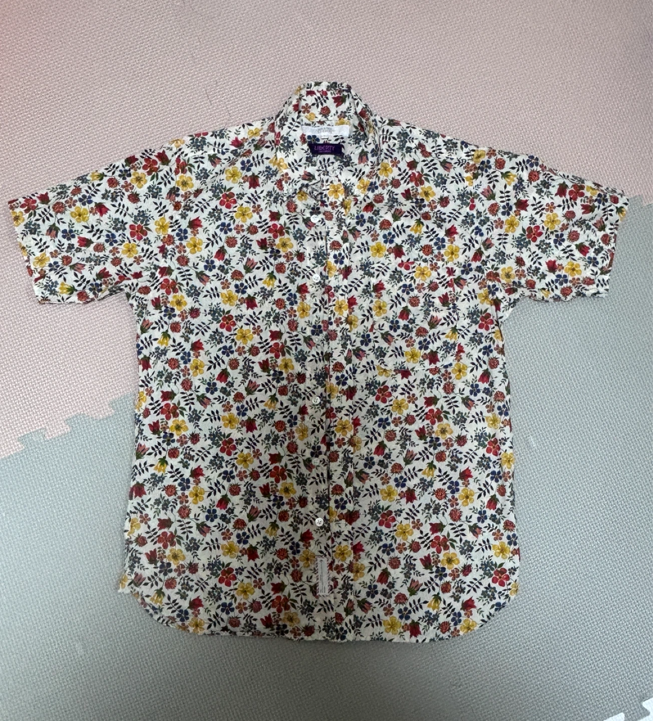 ビームスライツ リバティ 花柄シャツ Sサイズ