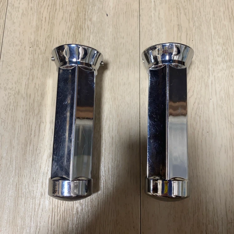 バイク用 メッキハンドルグリップ 左右セット