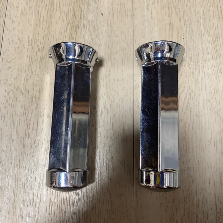 バイク用 メッキハンドルグリップ 左右セット