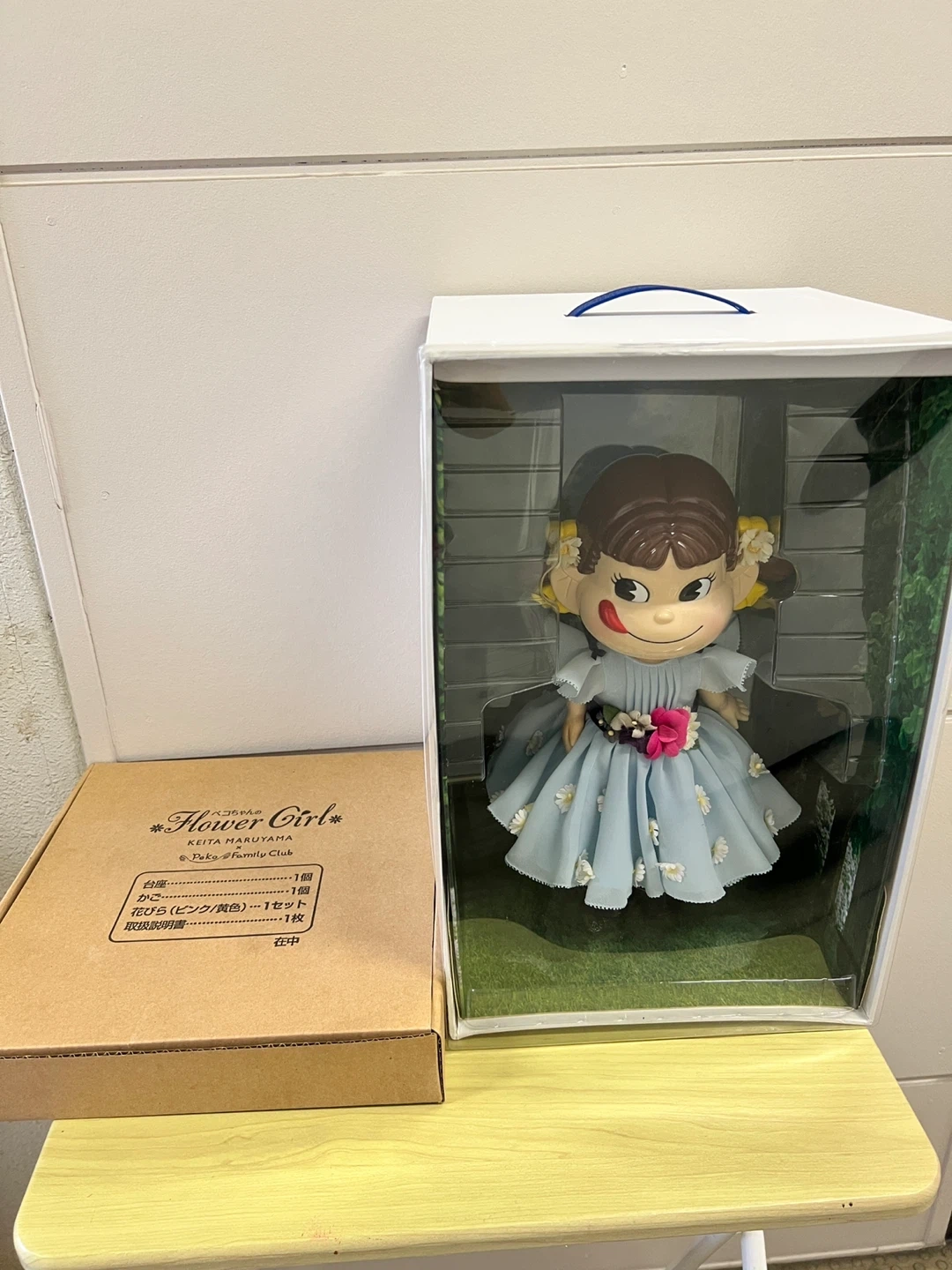 不二家ペコちゃん水色の花柄ワンピースポイントでの交換限定品の写真3枚目