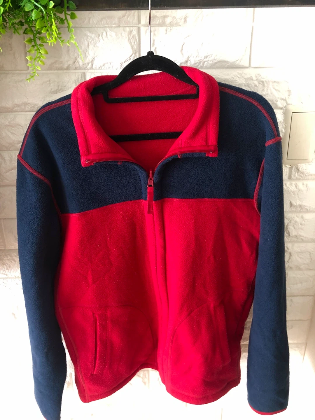 ✨🌟バイカラー フリースジャケット ネイビー×レッド🌟✨